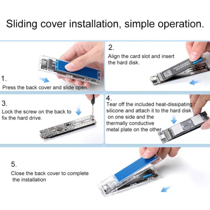 ORICO TCM2M-C3 M.2 SSD Dual-Protokoll-Festplattengehäuse – Bild 13