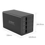 ORICO 9548RU3-BK Externes 3,5-Zoll-Festplattengehäuse mit RAID – Bild 2