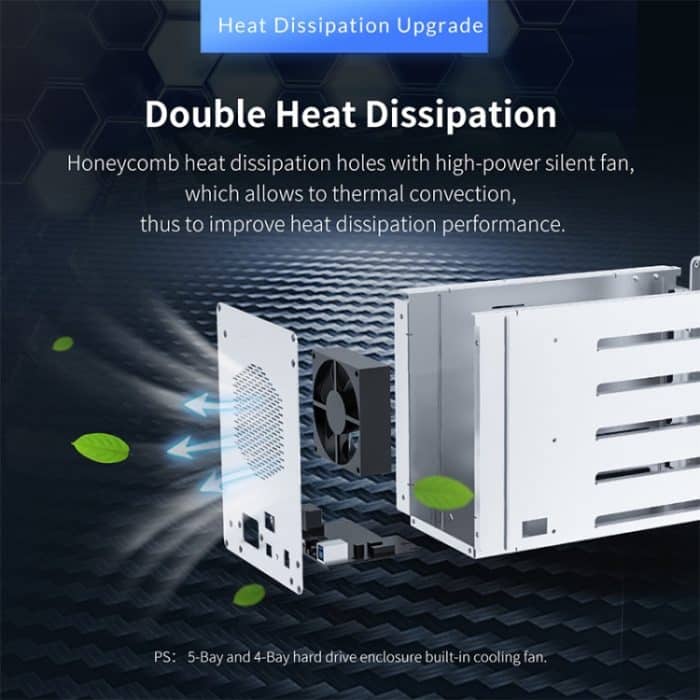 ORICO 9548RU3-BK Externes 3,5-Zoll-Festplattengehäuse mit RAID – Bild 10