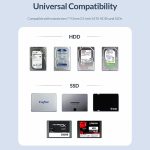 ORICO 2520U3 2,5-Zoll-tragbares Festplattengehäuse, White, Black – Bild 12