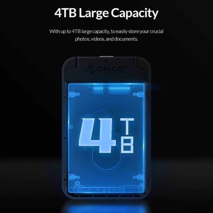 ORICO 2520U3 2,5-Zoll-tragbares Festplattengehäuse, White, Black – Bild 8