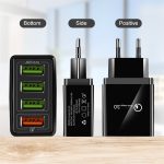 2 in 1 1 m USB-auf-Micro-USB-Datenkabel + 30 W QC 3.0 4 USB-Schnittstellen Handy Tablet PC Universal-Schnellladegerät Reiseladegerät-Set, EU-Stecker, Micro USB Set EU Plug – Bild 6