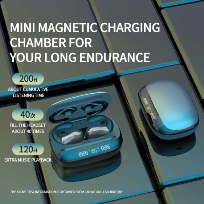 T20 TWS Bluetooth 5.0 Touch Kabelloser Bluetooth-Kopfhörer mit drei LED-Akkuanzeigen und Ladebox, Support-Anruf und Sprachassistent – Bild 4