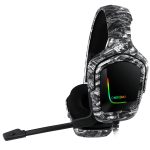 ONIKUMA K20 PS4 Surround Sound Bass PC Gamer Kopfhörer mit Mikrofon, RGB-Licht