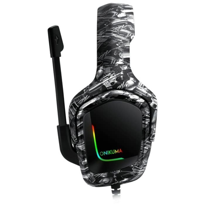 ONIKUMA K20 PS4 Surround Sound Bass PC Gamer Kopfhörer mit Mikrofon, RGB-Licht – Bild 6