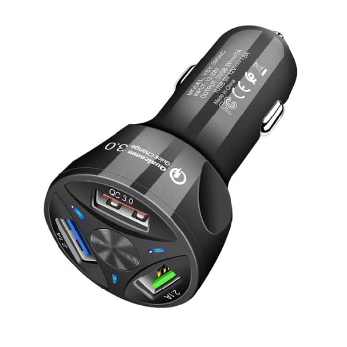 QC3.0 3 USB 35W Hochleistungs-Fahrzeugladegerät / Universal-Fahrzeugladegerät für Mobiltelefone und Tablets – Bild 8