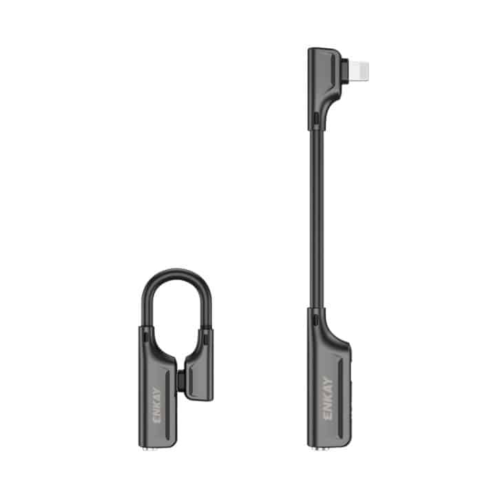 ENKAY ENK-AT103 8 Pin auf 3,5 mm Audio & 8 Pin Ladeschnittstellen Konverter Zinklegierungsadapter, 3.5mm Audio ＆ 8 Pin Charging – Bild 2