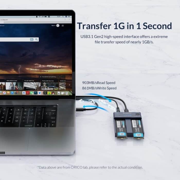 ORICO M2P2-C3-C NVME M.2 SSD-Duplikator – Bild 7