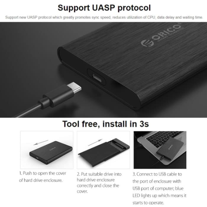 ORICO 2189C3 2,5-Zoll-Festplattengehäuse Typ C. – Bild 8
