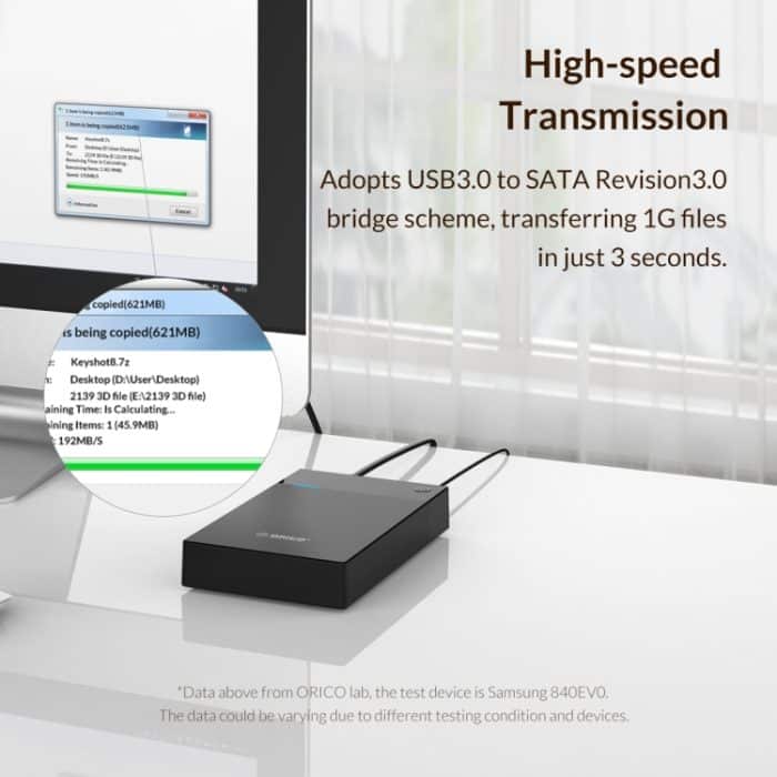 ORICO 3599U3 Tragbares 3,5-Zoll-Festplattengehäuse – Bild 8