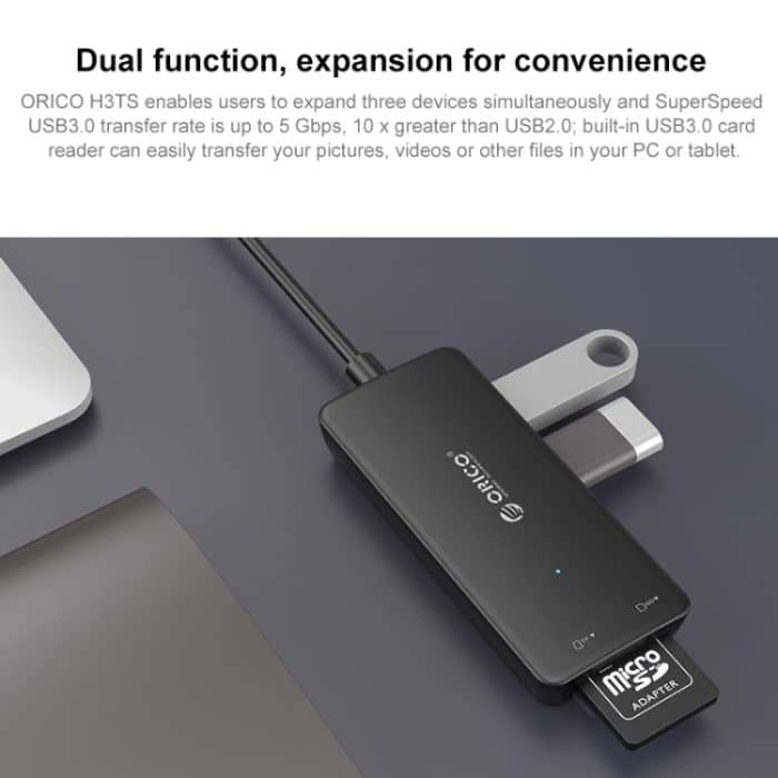 ORICO H3TS-U3 USB3.0 HUB mit Kartenleser – Bild 4