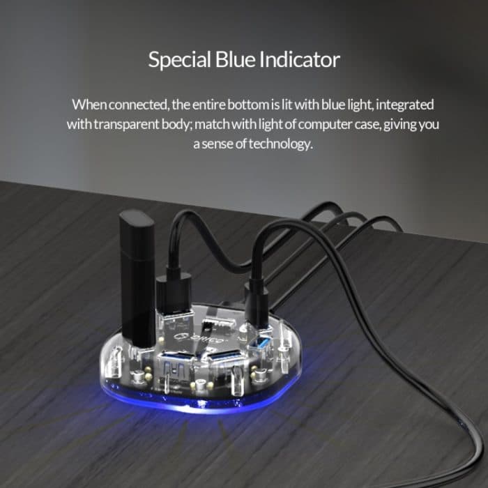 ORICO H7U-U3 7 Port USB3.0 Transparenter Hub – Bild 11