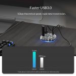 ORICO H7U-U3 7 Port USB3.0 Transparenter Hub – Bild 10