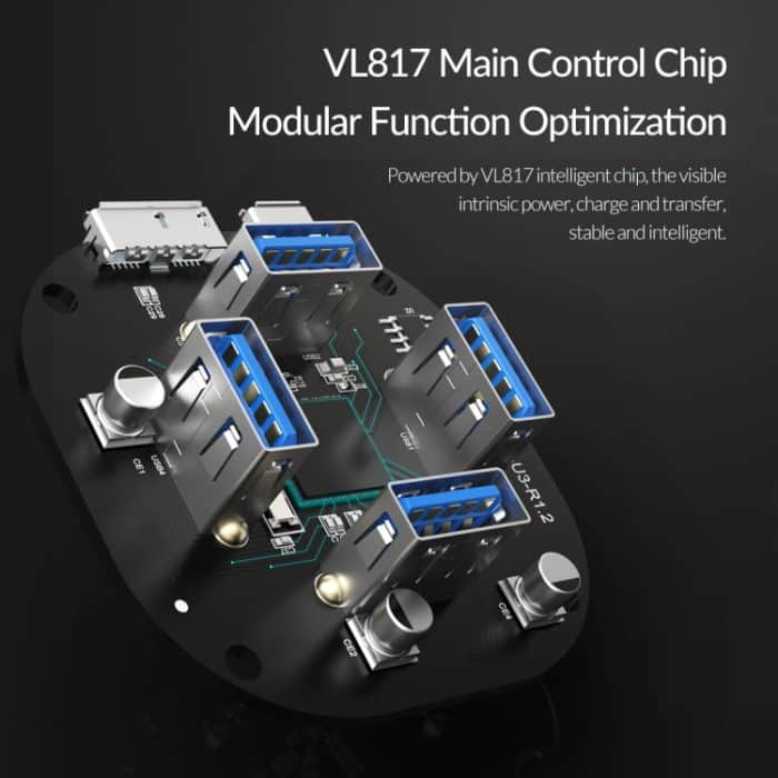 ORICO H4U-U3 4-Port Transparent HUB – Bild 8