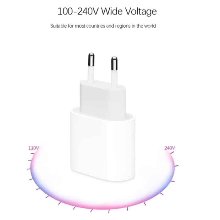 PD 20W Reiseladegerät mit USB-C / Typ-C-Schnittstelle, EU-Stecker – Bild 6