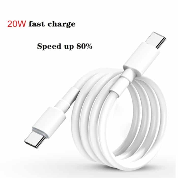 2 in 1 PD 20W Einzel-USB-C / Typ-C-Anschluss-Reiseladegerät + 3A PD3.0 USB-C / Typ-C zu USB-C / Typ-C-Schnellladedatenkabelsatz, Kabellänge: 1 m, EU-Stecker – Bild 6
