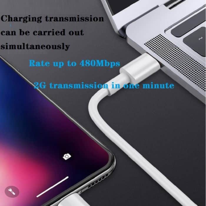 2 in 1 PD 20W Einzel-USB-C / Typ-C-Anschluss-Reiseladegerät + 3A PD3.0 USB-C / Typ-C bis 8-poliger Schnelllade-Datenkabelsatz, Kabellänge: 1 m, EU-Stecker – Bild 10