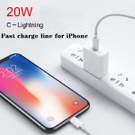 2 in 1 PD 20W Single USB-C / Typ-C-Anschluss-Travel-Ladegerät + 3A PD3.0 USB-C / Typ-C bis 8-Pin-Schnellladungsdatenkabelsatz, Kabellänge: 2M, EU-Stecker – Bild 8