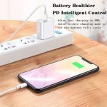 2 in 1 PD 20W Single USB-C / Typ-C-Anschluss-Travel-Ladegerät + 3A PD3.0 USB-C / Typ-C bis 8-Pin-Schnellladungsdatenkabelsatz, Kabellänge: 2M, EU-Stecker – Bild 9