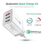 SDC-30W 30W QC 3.0 USB + 2.4A Dual USB 2.0-Anschlüsse Handy Tablet PC Universelles Schnellladegerät Reiseladegerät, EU-Stecker – Bild 4