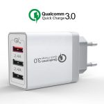 SDC-30W 2 in 1 USB-zu-USB-C / Typ-C-Datenkabel + 30W QC 3.0 USB + 2.4A Dual USB 2.0-Anschlüsse Handy-Tablet-PC Universal-Schnellladegerät Reiseladegerät, EU-Stecker – Bild 2