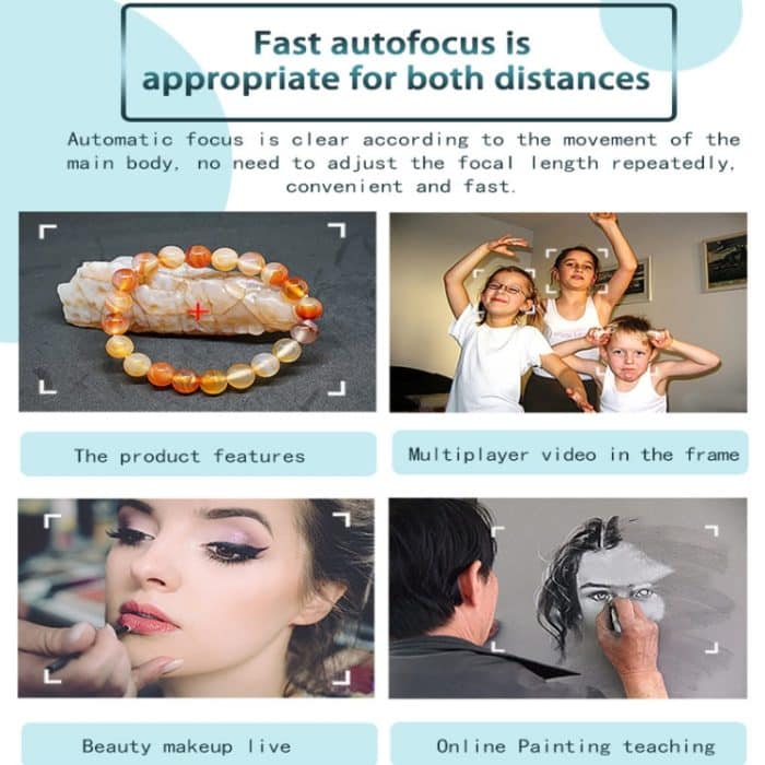 C7 1080PHD Autofokus 360-Grad-Rotationsobjektiv Live Broadcast USB Treiberfreie Webkamera mit Mikrofon – Bild 8