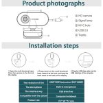 C7 1080PHD Autofokus 360-Grad-Rotationsobjektiv Live Broadcast USB Treiberfreie Webkamera mit Mikrofon – Bild 10