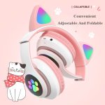 TN-28 3,5 mm Bluetooth 5.0 Dual-Verbindung RGB Cat Ear Bass Stereo Noise-Cancelling-Kopfhörer unterstützen TF-Karte mit Mikrofon – Bild 8