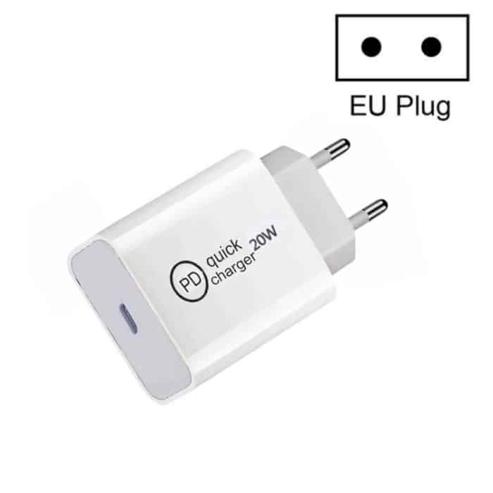 SYA001343601.jpg SDC-20W PD 20-W-Reiseladegerät mit einzelner USB-C-/Typ-C-Schnittstelle, EU Plug, US Plug, UK Plug – Bild 1