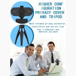 B1 4 Millionen Pixel 2K Auflösung HD 1080P 360 Grad Rotation Webcam mit Mikrofon und Stativ – Bild 9