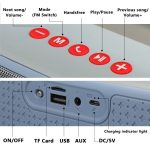 T&G TG271 TWS Subwoofer Bluetooth-Lautsprecher mit geflochtenem Seil, unterstützt USB/AUX/TF-Karte/FM – Bild 2