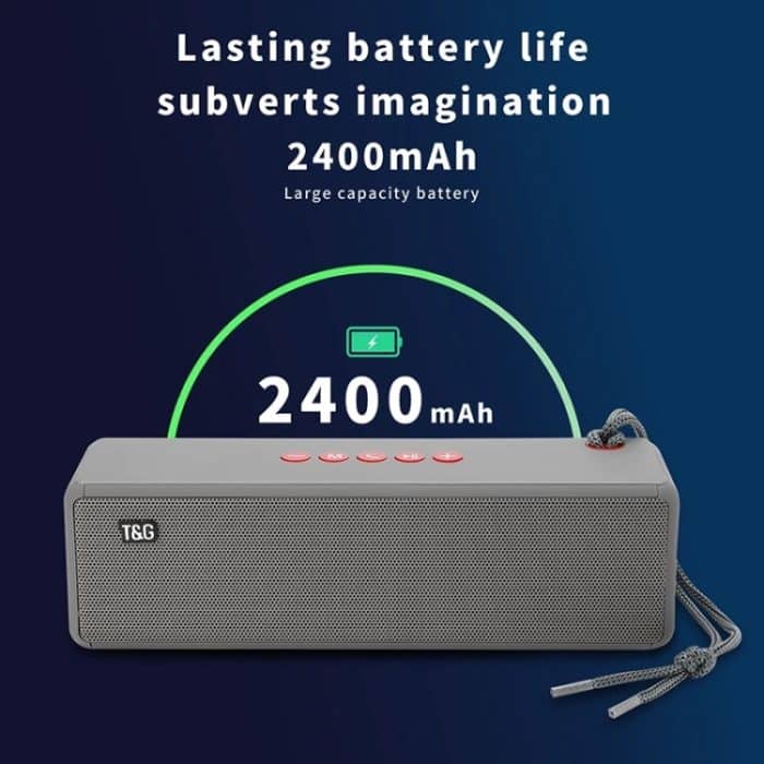 T&G TG271 TWS Subwoofer Bluetooth-Lautsprecher mit geflochtenem Seil, unterstützt USB/AUX/TF-Karte/FM – Bild 7