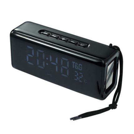 T&G TG174 TWS Mmirror Bluetooth-Lautsprecher, unterstützt Wecker/Zeit- und Temperaturanzeige/Micro-SD-Karte/FM/MP3