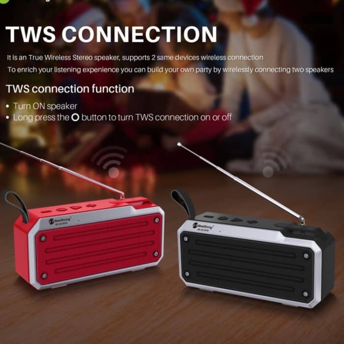 NewRixing NR4018FM TWS Tragbarer Stereo-Bluetooth-Lautsprecher, unterstützt TF-Karte / FM / 3,5 mm AUX / U-Disk / Freisprechanruf – Bild 3