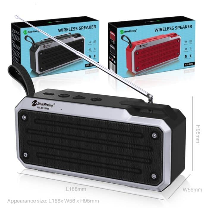 NewRixing NR4018FM TWS Tragbarer Stereo-Bluetooth-Lautsprecher, unterstützt TF-Karte / FM / 3,5 mm AUX / U-Disk / Freisprechanruf – Bild 6