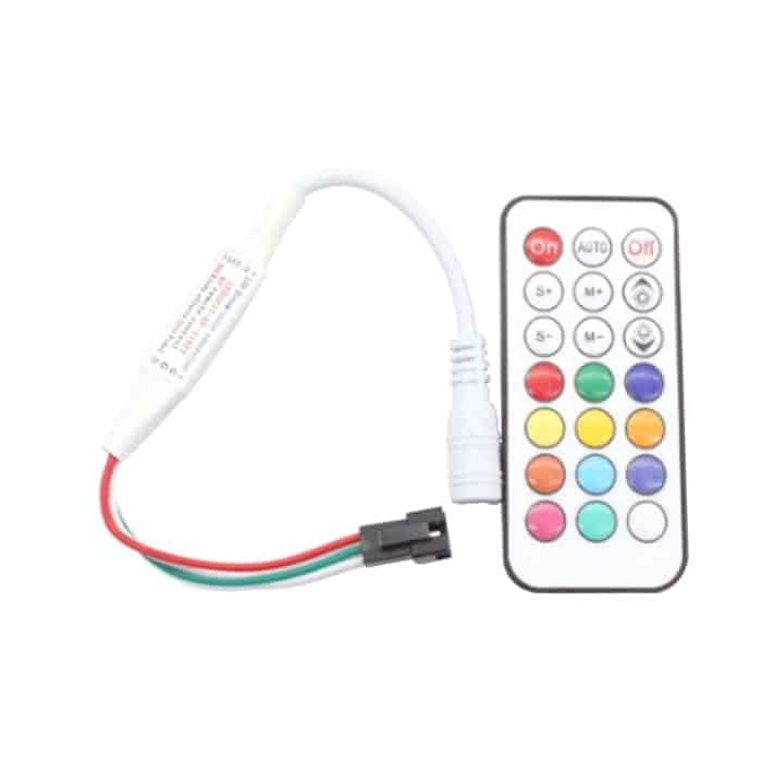 RGB-LED-Controller mit 21-Tasten-RF-Fernbedienung für WS2812B WS2811-LED-Streifen – Bild 1