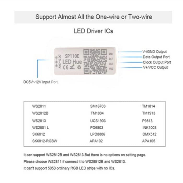 SP110E Bluetooth Pixellicht-Controller WS2811 WS2812B ws2812 Dimmer SK6812 RGB RGBW APA102 WS2801 Pixel Led Strip IOS Android – Bild 4