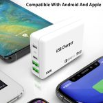 PD 100W Dual USB-C / Typ-C + Dual USB 4-Port-Ladegerät mit Netzkabel für Apple / Huawei / Samsung Laptop, EU Plug, US Plug, UK Plug – Bild 5