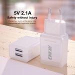 ENKAY Hat-Prince T003-1 10,5 W 2,1 A Dual-USB-Reiseladegerät für Huawei / Xiaomi / Samsung, EU-Stecker – Bild 3