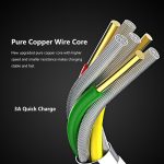 ENKAY Hat-Prince T006-1 18W 3A QC3.0 Schnelllade-Netzteil, tragbares Reiseladegerät mit EU-Stecker, With 3A 1m 8 Pin Cable, With 3A 1m Type-C Cable, With 3A 1m Micro USB Cable – Bild 6