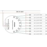 SP608E Bluetooth-LED-Controller-Kit für die mobile APP-Steuerung mit doppeltem Signalausgang für WS2812B WS2811 1903 1804-Pixel-LED-Streifen, DC5V ~ 24V – Bild 6