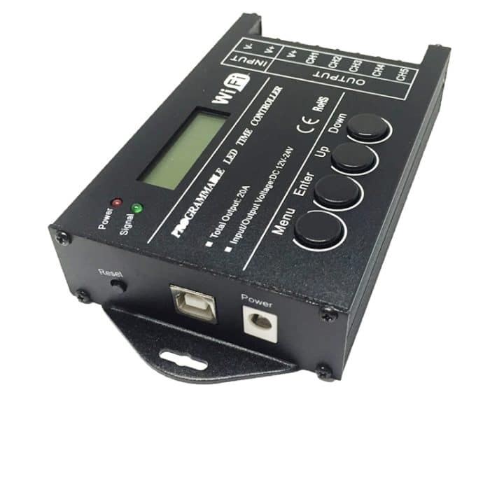 TC421 20A WiFi Programmierbarer 5CH RGB LED Zeitregler für Aquarium, Aquarium, Pflanzenwachstum, DC 12-24V – Bild 1
