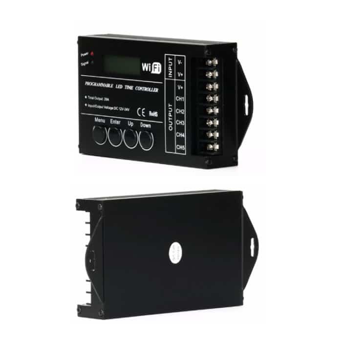 TC421 20A WiFi Programmierbarer 5CH RGB LED Zeitregler für Aquarium, Aquarium, Pflanzenwachstum, DC 12-24V – Bild 2