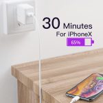 YSY-310QC18W QC3.0 Dual-Port-USB-Autoladegerät + 3A USB-auf-8-Pin-Datenkabel, Kabellänge: 1 m, YSY-310QC18W with 8 Pin Cable, with 8 Pin Cable – Bild 3