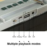 T&G TG280 Solarbetriebene, aufladbare Bluetooth-Lautsprecher mit Taschenlampe, unterstützt TF-Karte/FM/3,5 mm AUX/U-Disk/Freisprechanruf – Bild 6