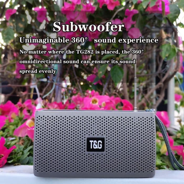 T&G TG282 Tragbare Bluetooth-Lautsprecher mit Taschenlampe, unterstützt TF-Karte/FM/3,5 mm AUX/U-Disk/Freisprechanruf – Bild 4