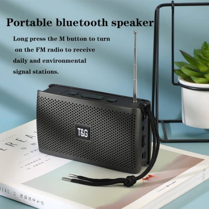 T&G TG282 Tragbare Bluetooth-Lautsprecher mit Taschenlampe, unterstützt TF-Karte/FM/3,5 mm AUX/U-Disk/Freisprechanruf – Bild 5
