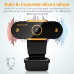 312 1080P HD USB 2.0 PC-Desktop-Kamera-Webcam mit Mikrofon, Kabellänge: ca. 1,3 m, Regular, with Tripod, Anti-peep – Bild 5