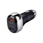 YSY-312 2-in-1 18 W tragbares QC3.0 Dual-USB-Autoladegerät + 1 m 3 A USB-auf-Micro-USB-Datenkabel-Set, with Micro USB Cable – Bild 12