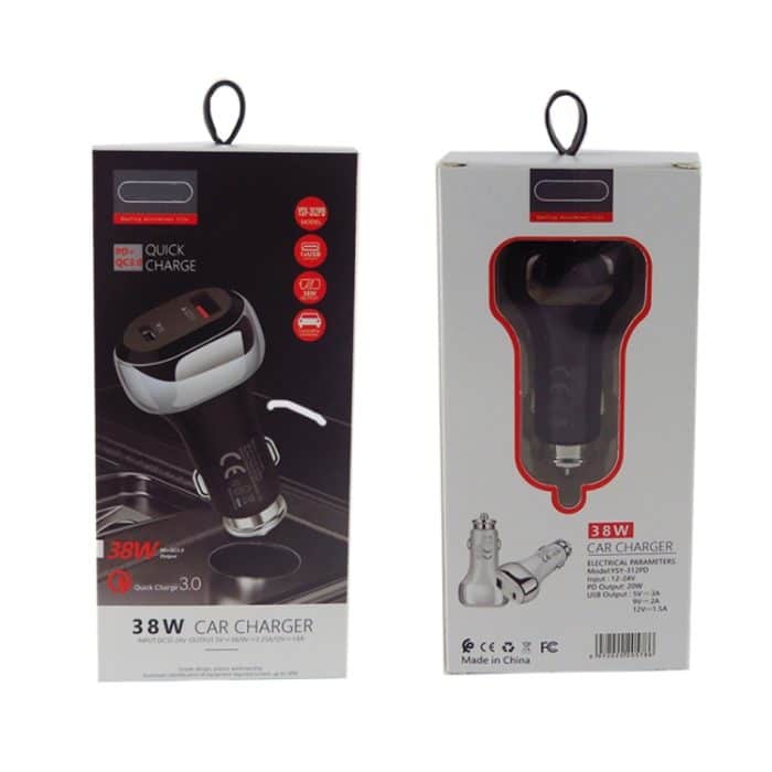 YSY-312PD QC3.0 18 W USB + PD 20 W USB-C / Typ-C-Autoladegerät mit USB-auf-Micro-USB-Datenkabel, PD 20W with Micro USB Cable – Bild 6